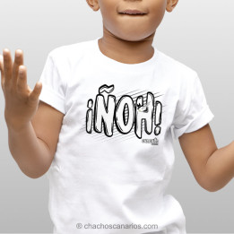Camiseta para niño con la expresión canaria ñoh