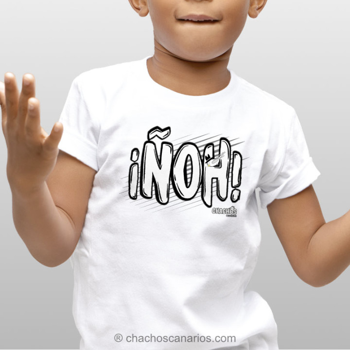 Camiseta para niño con la expresión canaria ñoh