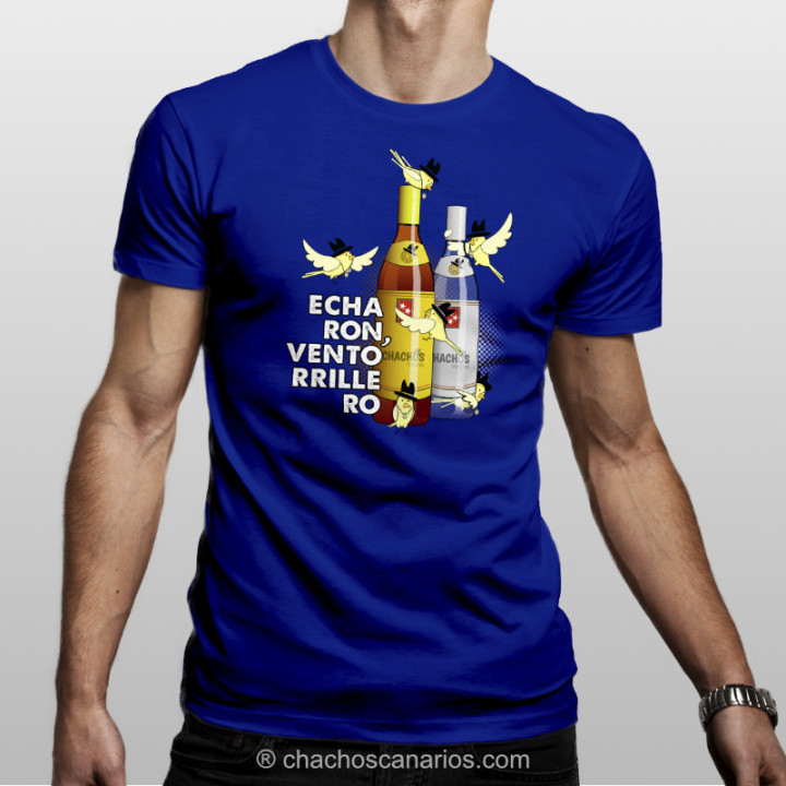 Camiseta botellas de ron canario