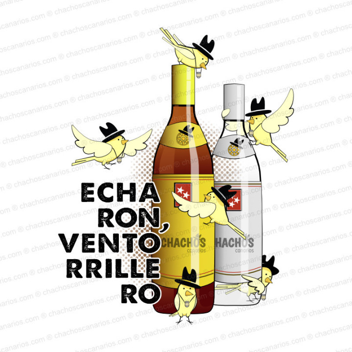 Camiseta botellas de ron para mujer