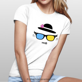 Camiseta gafas canarias para mujer.