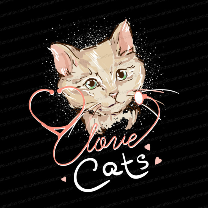 Camiseta de mujer "Love cats".