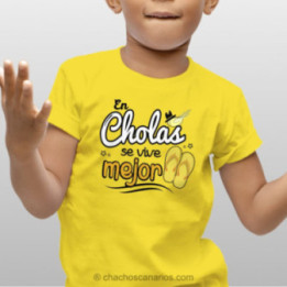 Camiseta en cholas se vive mejor.