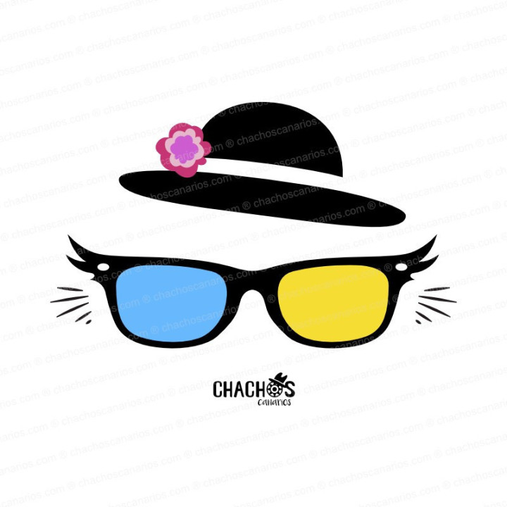 Camiseta gafas canarias para mujer.