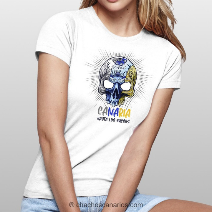Camiseta Canaria hasta los huesos.