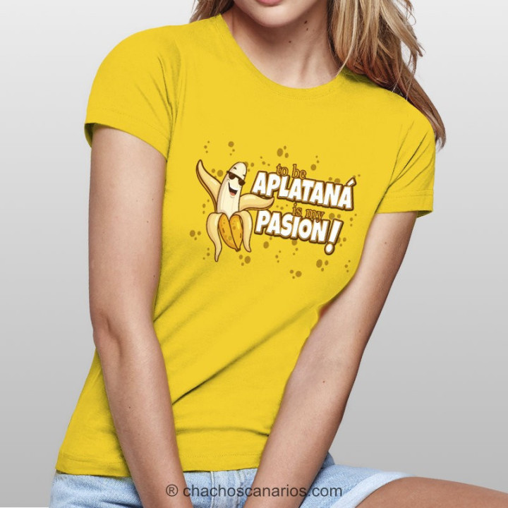 Camiseta aplataná de mujer.