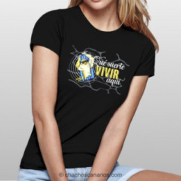 Camiseta "Qué suerte" de Chachos Canarios