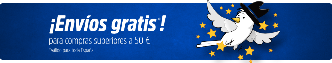 Envíos gratis para compras superiores a 50 euros